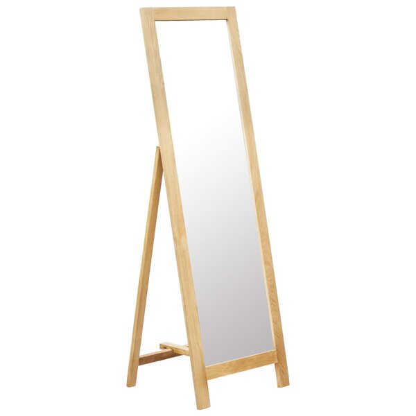 vidaXL Miroir sur pied 48x46 5x150 cm Bois de chêne solide