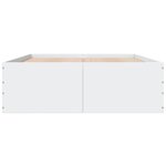 vidaXL Cadre de lit blanc 140x200 cm bois d'ingénierie
