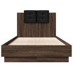 vidaXL Cadre de lit sans matelas chêne marron 75x190 cm