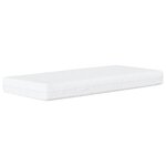 vidaXL Lit avec matelas crème 100x200 cm tissu