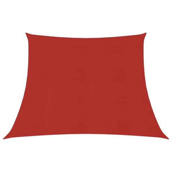 vidaXL Voile d'ombrage 160 g/m² Rouge 4/5x4 m PEHD