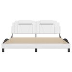 vidaXL Cadre de lit avec tête de lit Blanc 180x200 cm Similicuir