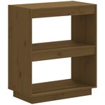 vidaXL Bibliothèque Marron miel 60x35x71 cm Bois de pin massif