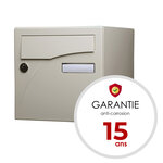 Boîte aux lettres Préface 1 porte  Ivoire brillant RAL 1015B