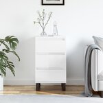 vidaXL Buffet blanc brillant 40x35x70 cm bois d'ingénierie