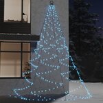 vidaXL Arbre mural avec crochet métallique 720 LED Blanc froid 5 m