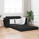 vidaXL Canapé-lit au sol 2-en-1 Noir 148x71x83 cm Velours