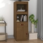 vidaXL Buffet haut Marron miel 34x40x108 5 cm Bois massif de pin