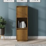 vidaXL Buffet haut Marron miel 38x35x117 cm Bois massif de pin