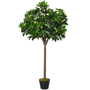 Arbre artificiel plante artificiel Alstonia scholaris hauteur 1 2 m tronc branches lichen 693 feuilles grand réalisme pot inclus