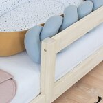 Lit cabane enfant TAHUKA 80 x 160 gris clair
