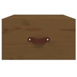 vidaXL Tables de chevet murales 2 Pièces Marron miel 40x29 5x22 cm