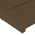 vidaXL Tête de lit à LED Marron foncé 203x16x118/128 cm Tissu