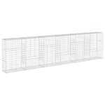 vidaXL Panier gabion avec couvercle 600x50x150 cm fer galvanisé