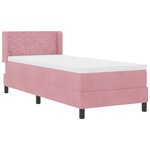 vidaXL Lit à Sommier avec Matelas Rose 80x200 cm Velours
