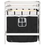 vidaXL Lit mezzanine pour enfants avec rideaux sans matelas 80x200 cm