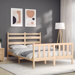 vidaXL Cadre de lit sans matelas 120x200 cm bois de pin massif