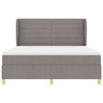 Lit à sommier box spring vidaXL avec matelas taupe 180x200 cm en tissu