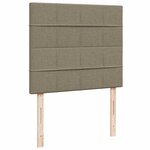 vidaXL Sommier à lattes de lit matelas et LED taupe 120x190 cm tissu