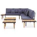 Salon de jardin meuble d'extérieur ensemble de mobilier 7 places avec coussins acacia solide marron 02_0017455