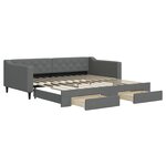 vidaXL Lit de jour avec gigogne et tiroirs sans matelas 100x200 cm