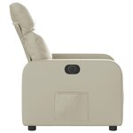 vidaXL Fauteuil inclinable électrique Crème Similicuir