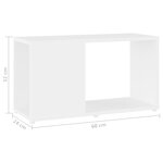 vidaXL Meuble TV Blanc 60x24x32 cm Aggloméré