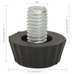 vidaXL Pieds de meubles réglables M8 18 Pièces Noir