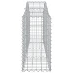 vidaXL Paniers à gabions arqués 15 Pièces 200x30x60/80 cm Fer galvanisé