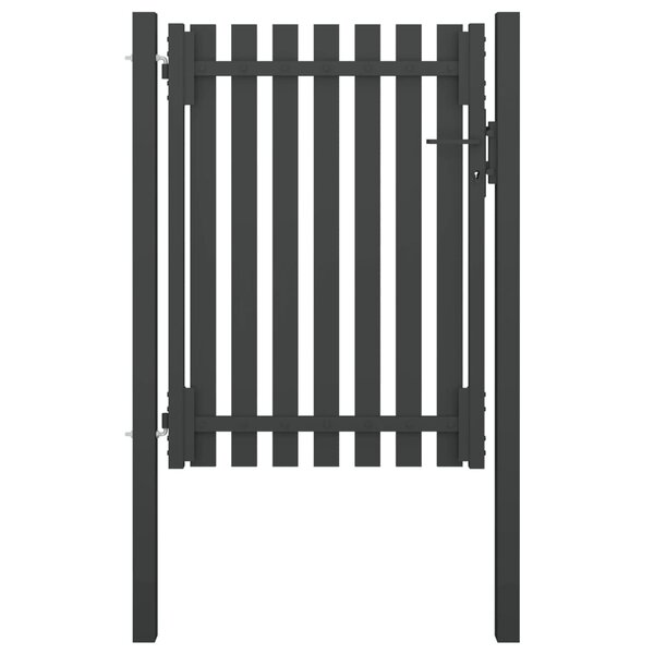 vidaXL Portail de clôture de jardin Acier 1x1 7 m Anthracite
