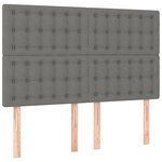 vidaXL Cadre de lit sans matelas gris foncé 140x200 cm tissu