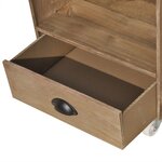 vidaXL Table de chevet marron bois massif