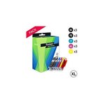 Compatible Canon PGI550XL/CLI551XL Pack 15 cartouches Noir et couleurs