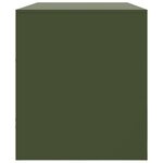 vidaXL Meuble TV vert olive 99x39x44 cm acier