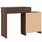 vidaXL Coiffeuse avec LED chêne marron 115x37x110 5 cm