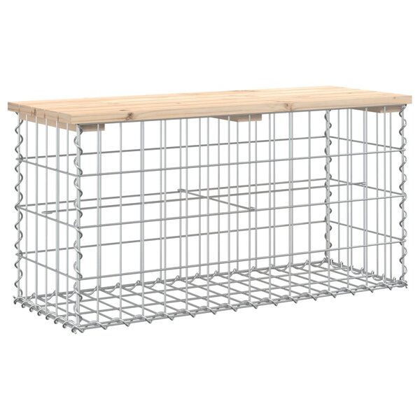 vidaXL Banc de jardin design de gabion 83x31 5x42cm bois massif de pin