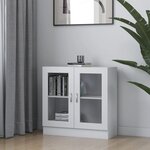 vidaXL Armoire à vitrine Blanc 82 5x30 5x80 cm Bois d'ingénierie