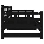 vidaXL Lit coulissant sans matelas noir 2x(80x200)cm