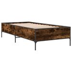 vidaXL Cadre de lit sans matelas chêne fumé 100x200 cm