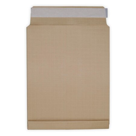 Lot de 50 enveloppes pochettes kraft armé à soufflet marron 260 x 330 + 30 mm