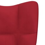 vidaXL Chaise de relaxation avec tabouret Rouge bordeaux Velours