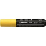 Marqueur pointe large FREE acrylic T800C jaune x 5 STABILO