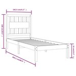 vidaXL Cadre de lit sans matelas bois massif 100x200 cm