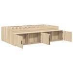 vidaXL Cadre de lit de rangement Chêne Sonoma 100x200 cm