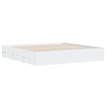 vidaXL Cadre de lit avec tiroirs sans matelas blanc 180x200 cm