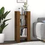 vidaXL Bibliothèque/Cloison Marron miel 41x35x91 cm Bois massif