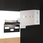 vidaXL Meuble TV Noir 30 5x30x90 cm Bois d’ingénierie