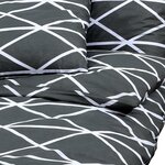 vidaXL Ensemble de housse de couette Gris 135x200 cm Coton