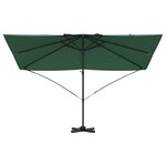 vidaXL Parasol cantilever vert Vert Tissu en polyester et cadre en métal