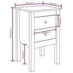 vidaXL Tables de chevet 2 Pièces Blanc 40x35x61 5 cm Bois de pin massif